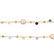 Marco Bicego Paradise Pearl & Mixed Gemstone Necklace 18K Yellow Gold close up