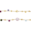 Marco Bicego Paradise Pearl & Mixed Gemstone Necklace 18K Yellow Gold close up