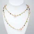 Marco Bicego Paradise Pearl & Mixed Gemstone Necklace 18K Yellow Gold on a bust
