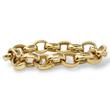 Modern 18K Yellow Gold Solid Wide Chain Link Bracelet Made In Germany