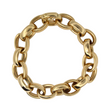Modern 18K Yellow Gold Solid Wide Chain Link Bracelet Made In Germany