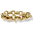 Modern 18K Yellow Gold Solid Wide Chain Link Bracelet Made In Germany