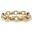 Modern 18K Yellow Gold Solid Wide Chain Link Bracelet Made In Germany