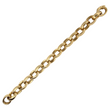 Modern 18K Yellow Gold Solid Wide Chain Link Bracelet Made In Germany