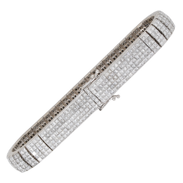 Modern 8.5 CT Natural Diamond Tennis Bracelet 18K White Gold 6.5 Inches