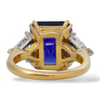 Natural 10.24 CT Blue Sapphire NO HEAT Ceylon SSEF Diamond Ring 18k Yellow Gold Platinum