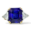 Natural 10.24 CT Blue Sapphire NO HEAT Ceylon SSEF Diamond Ring 18k Yellow Gold Platinum