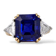 Natural 10.24 CT Blue Sapphire NO HEAT Ceylon SSEF Diamond Ring 18k Yellow Gold Platinum