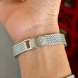 Omega Classic Vintage 20mm Ladies Dress Watch 18K White Gold Factory Diamond Bezel Manual Winding 1970s Just Serviced Ref 7185