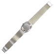 Omega Classic Vintage Ladies Dress Watch 23mm 18K White Gold Double Row Diamond Bezel Circa 1960s Serviced with Warranty Manual Winding