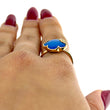 Pasquale Bruni Petit Joli 18k Rose Gold Lapis Lazuli White Agate Diamond Bracelet and Ring Jewelry Set