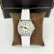 Patek Philippe Aquanaut Luce 30mm Original Diamond Bezel Steel Quartz White Dial White Rubber Band 2006 Box Booklets Service Paper