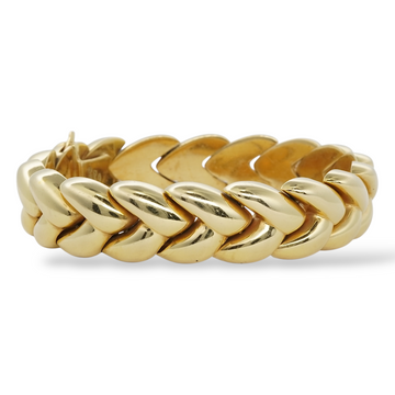Cartier Tresse Flexible Bracelet 18K Yellow Gold 7.4 Inches Long 1990s