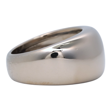 CARTIER Jonc Domed Statement Ring 18K White Gold US Size 9 1997