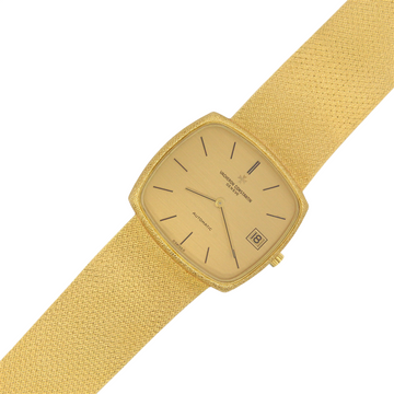 Vacheron Constantin Vintage 18K Gold TV Style Champagne Dial Date Automatic 8"
