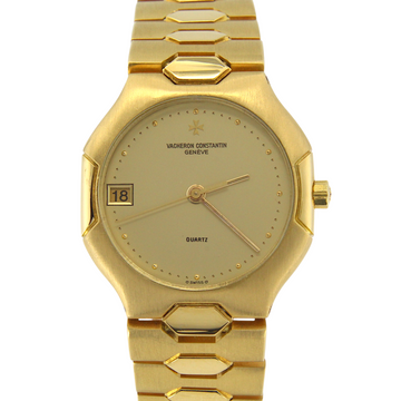 Vacheron Constantin Vintage 18K Gold TV Style Champagne Dial Date Automatic 8"