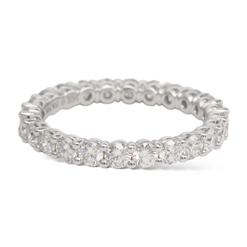 Diamond Round Cut Eternity Band 1.80 CT Classic Wedding Ring 18K White Gold