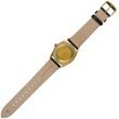 Rolex Day-Date 36 18K Yellow Gold Champagne Dial Fluted Bezel Leather Band Ref 1803 Year 1969