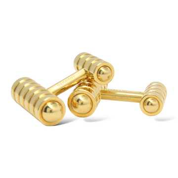 TIFFANY & CO Paloma Picasso Heavy Groove Cuff Links Solid 18K Yellow Gold
