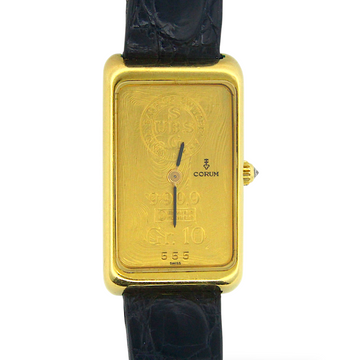 Corum 10 Gram Ingot Dial Manual Winding 21 x 34 mm 18K Yellow Gold Diamond Crown