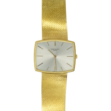Patek Philippe Vintage Classic Gondolo Silver Dial 18K Yellow Gold Manual Winding 32mm Ref 3527