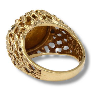 Indian Princess Liberty Head 1856 $1 Gold Coin Ring Size 5.75 13K Yellow Gold
