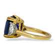 Natural 10.24 CT Blue Sapphire NO HEAT Ceylon SSEF Diamond Ring 18k Yellow Gold Platinum