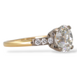 Antique 2.27 CT Natural Diamond Old Mine Cushion Cut Engagement Ring Platinum Dipped Yellow Gold Size 6