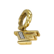DAVID YURMAN F Initial Pavé Charm Diamond Pendant 18K Yellow Gold