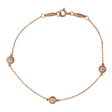 Tiffany & Co Elsa Peretti Diamond By The Yard 0.30 CT Bracelet 18K Rose Gold
