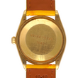 Rolex Oyster Perpetual 34 18K Yellow Gold Chamapagne Dial Fluted Bezel Leather Band Year 1978 Ref 1005 NO DATE Oyster Perpetual
