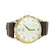 Omega Bumper Vintage 35 x 41 mm Omega Automatic Bumper Movement 18K Rose Gold Leather Band Spider Lugs Circa 1950s Original Buckle