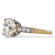 Antique 2.27 CT Natural Diamond Old Mine Cushion Cut Engagement Ring Platinum Dipped Yellow Gold Size 6
