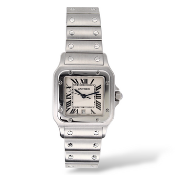 Cartier Santos Galbée Vintage 29mm Stainless Steel White Roman Dial Quartz