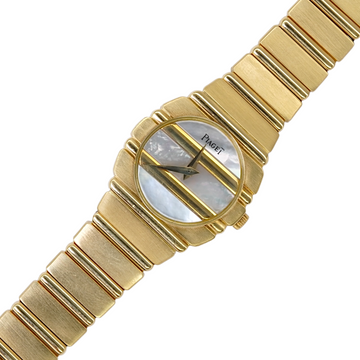 Piaget Polo 23mm Ladies Mother of Pearl Dial 18K Yellow Gold Quartz REF 861C701