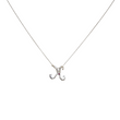 ROBERTO COIN Tiny Treasures Diamond Cursive Initial K Pendant Necklace 18K White Gold