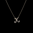 ROBERTO COIN Tiny Treasures Diamond Cursive Initial K Pendant Necklace 18K White Gold