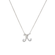 ROBERTO COIN Tiny Treasures Diamond Cursive Initial K Pendant Necklace 18K White Gold