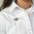 Roberto Coin Butterfly Brooch Pin Diamond 0.20 CT 18K White Gold