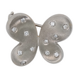 Roberto Coin Butterfly Brooch Pin Diamond 0.20 CT 18K White Gold