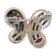 Roberto Coin Butterfly Brooch Pin Diamond 0.20 CT 18K White Gold