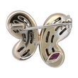 Roberto Coin Butterfly Brooch Pin Diamond 0.20 CT 18K White Gold