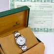 Rolex Air King 34 Stainless Steel White Buckley Dial Roman Numerals Oyster Bracelet FULL SET BOX PAPERS YEAR 2001 Ref. 14000M