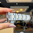 Rolex Air King 34 Stainless Steel White Buckley Dial Roman Numerals Oyster Bracelet FULL SET BOX PAPERS YEAR 2001 Ref. 14000M