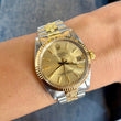 Rolex Datejust 31 Ladies Two-Tone Yellow Gold Champagne Dial Jubilee Bracelet Ref. 6827 Year 1982
