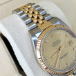 Rolex Datejust 36 Champagne Factory Diamond Dial 18K Yellow Gold Steel Two-Tone Jubilee Ref 16233 Year 1990 NO SAG BRACELET