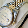Rolex Datejust 36 Champagne Factory Diamond Dial 18K Yellow Gold Steel Two-Tone Jubilee Ref 16233 Year 1990 NO SAG BRACELET