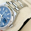 Rolex Datejust 36 Dark Blue Sunburst Dial Fluted Bezel Steel Oyster Bracelet Ref 126234 FULL SET BOX PAPERS 2023