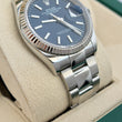 Rolex Datejust 36 Dark Blue Sunburst Dial Fluted Bezel Steel Oyster Bracelet Ref 126234 FULL SET BOX PAPERS 2023