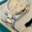 Rolex Datejust 41mm Two-Tone 18K Yellow Gold Steel Champagne Dial Fluted Bezel Oyster Bracelet FULL SET BOX PAPERS 2024 Ref 126333